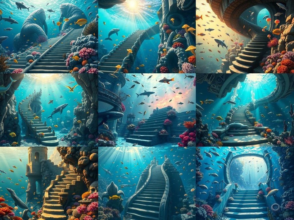 Atlantis: Hyperrealistic Underwater World in Digital Paintin...
