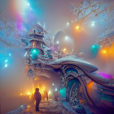 Ethereal Fantasy Landscape in 3D with Mist
