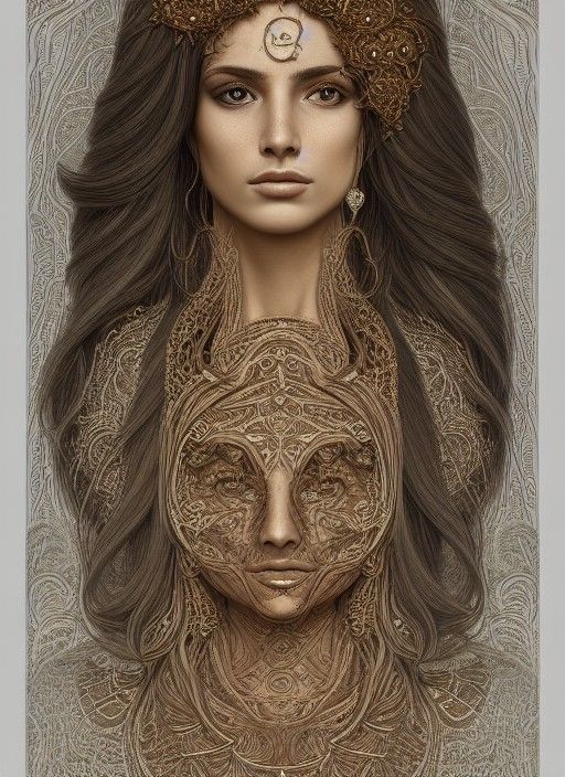 Goddess Psyche Portrait in Photorealistic Style