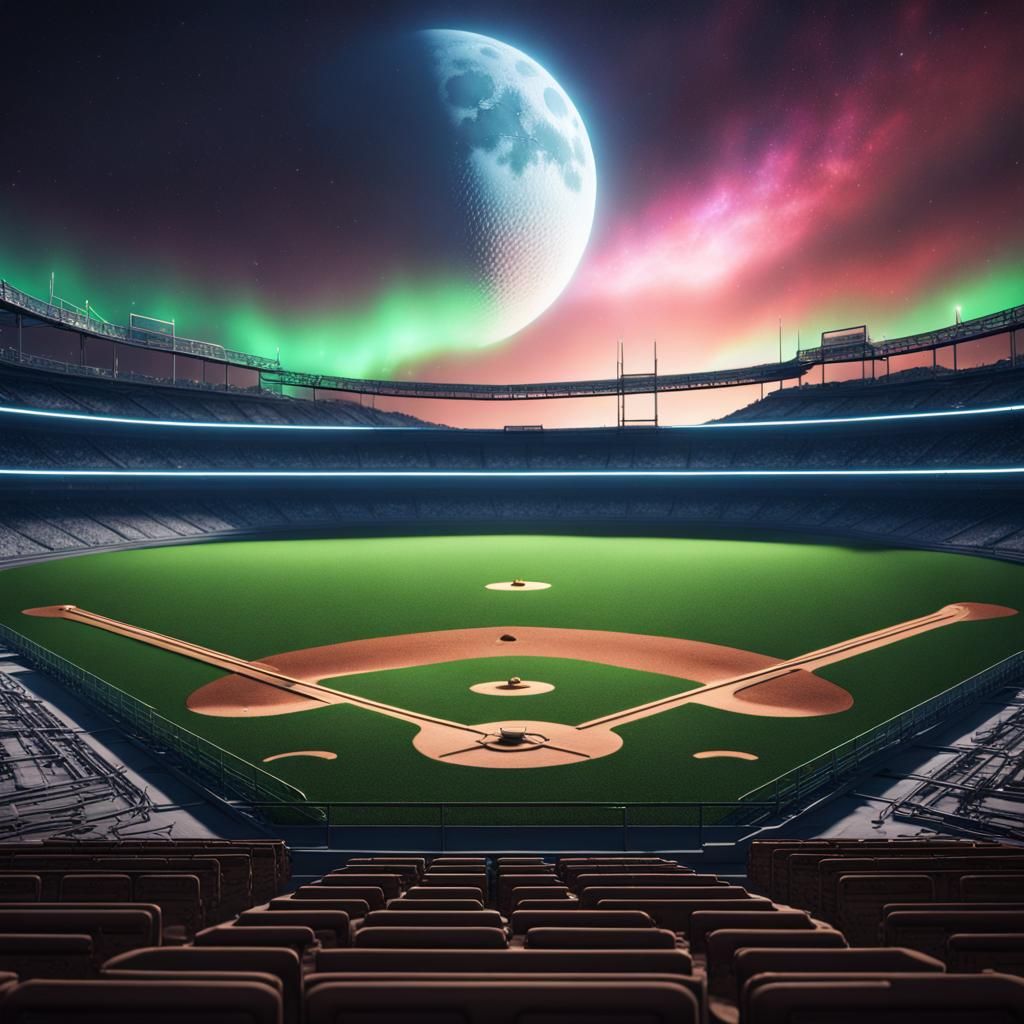 Intergalactic Baseball on the Moon with Aurora