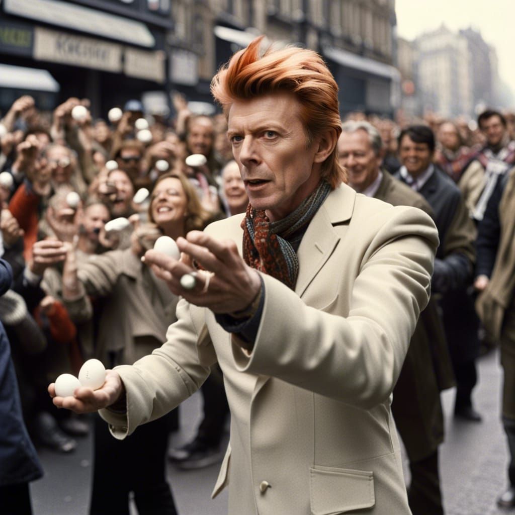 David Bowie's Egg-Throwing Spectacle