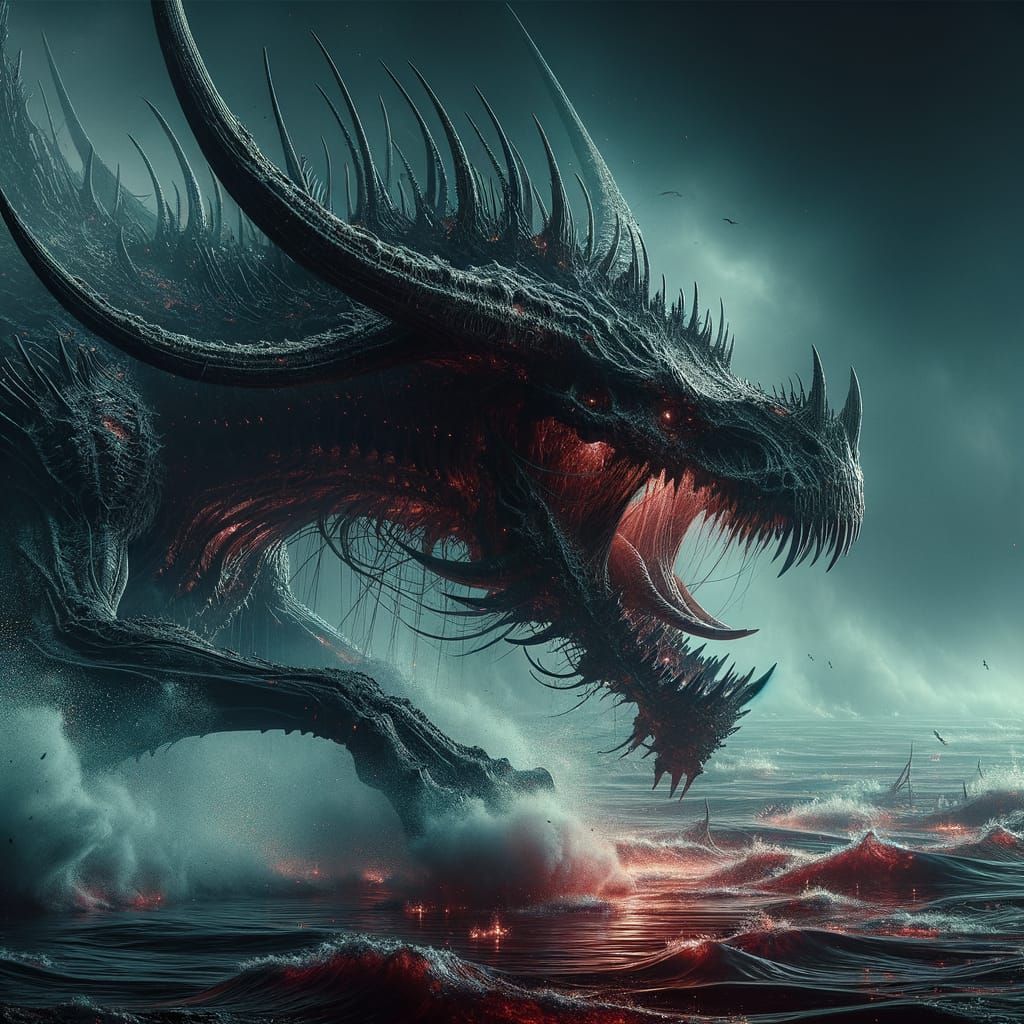 Nightmarish Mutant Plesiosaur Rampage in Dystopian Sea