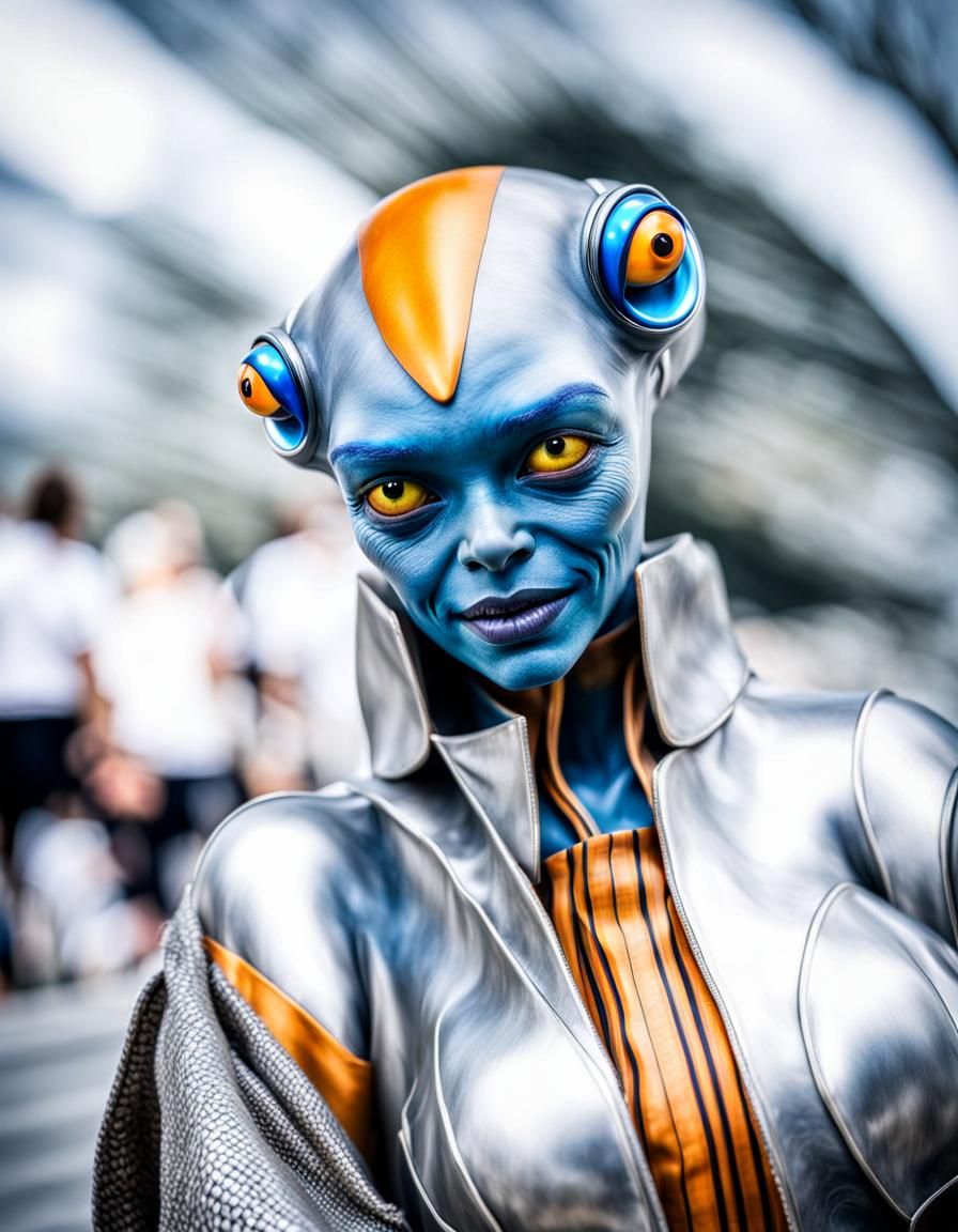 Photorealistic Aliens in Exotic Fashion: Hyperrealistic 8k