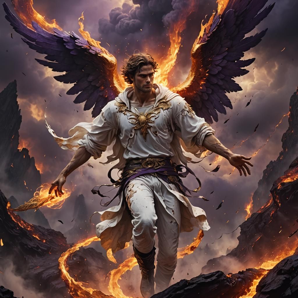 Angel Falling into Hell: Fantasy Concept Art