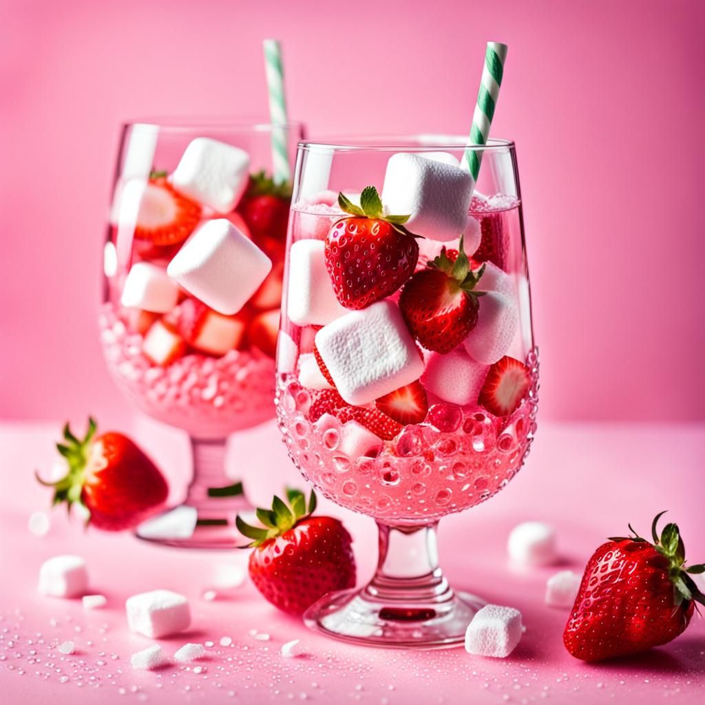 Peppa Pig Mocktail Still Life with Strawberries