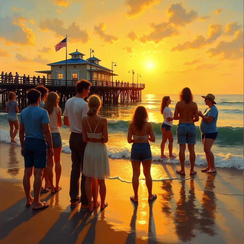 Sunset at Huntington Beach (CA)