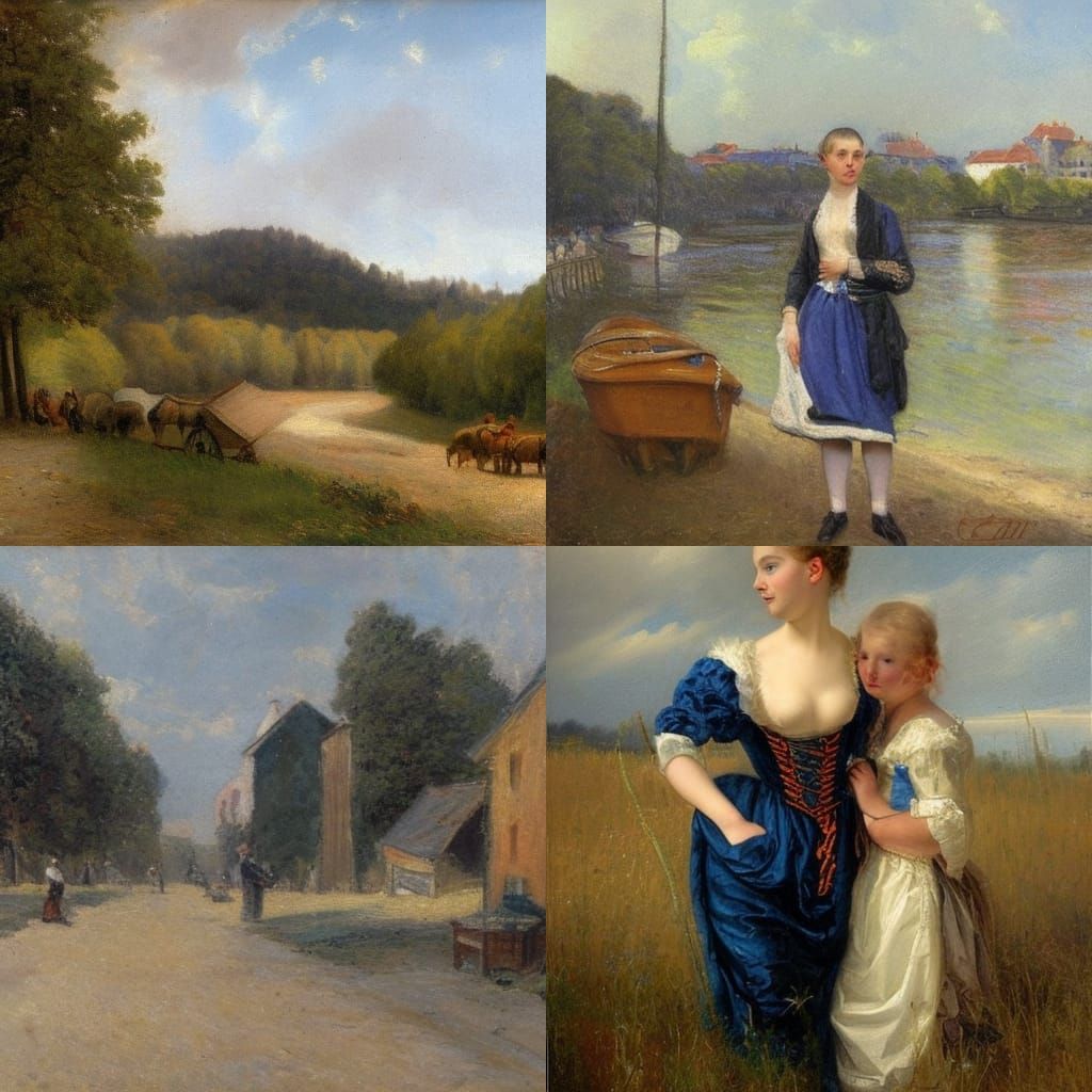 Classic Maritime Scene with Sailing Ships