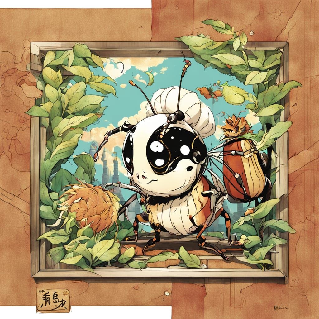 Ant and Chestnut in Anime Style