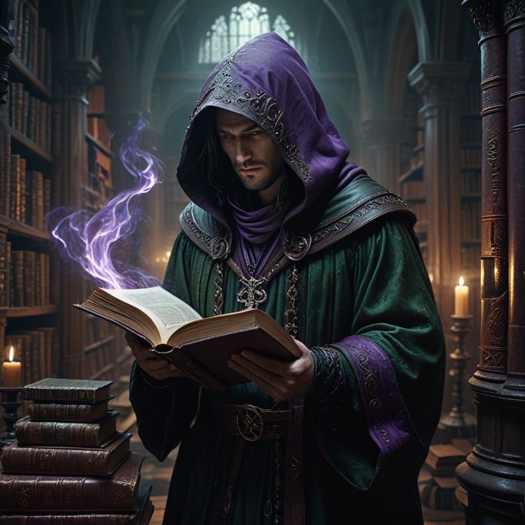 Ancient Library in a Pocket Dimension, Shrouded in Mystical ...
