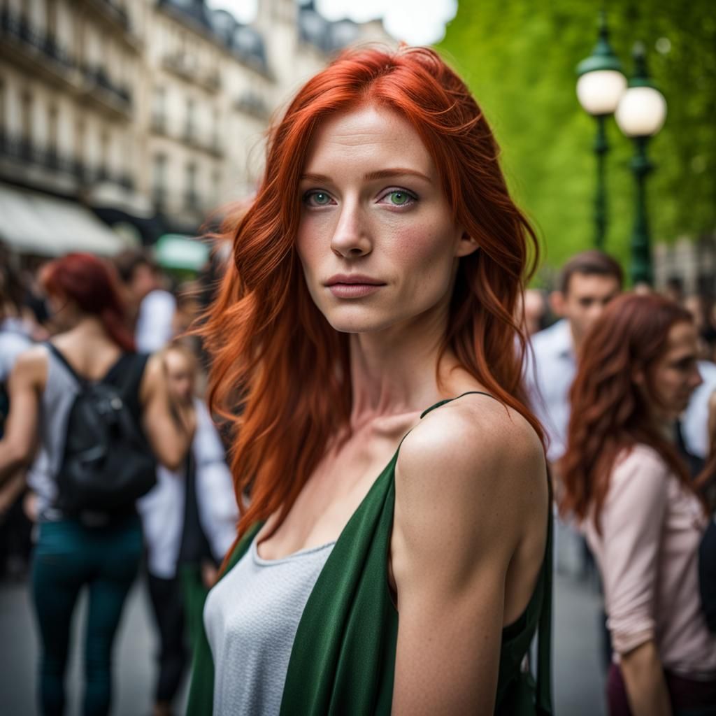 Stunning Redhead in Paris: Professional Photography