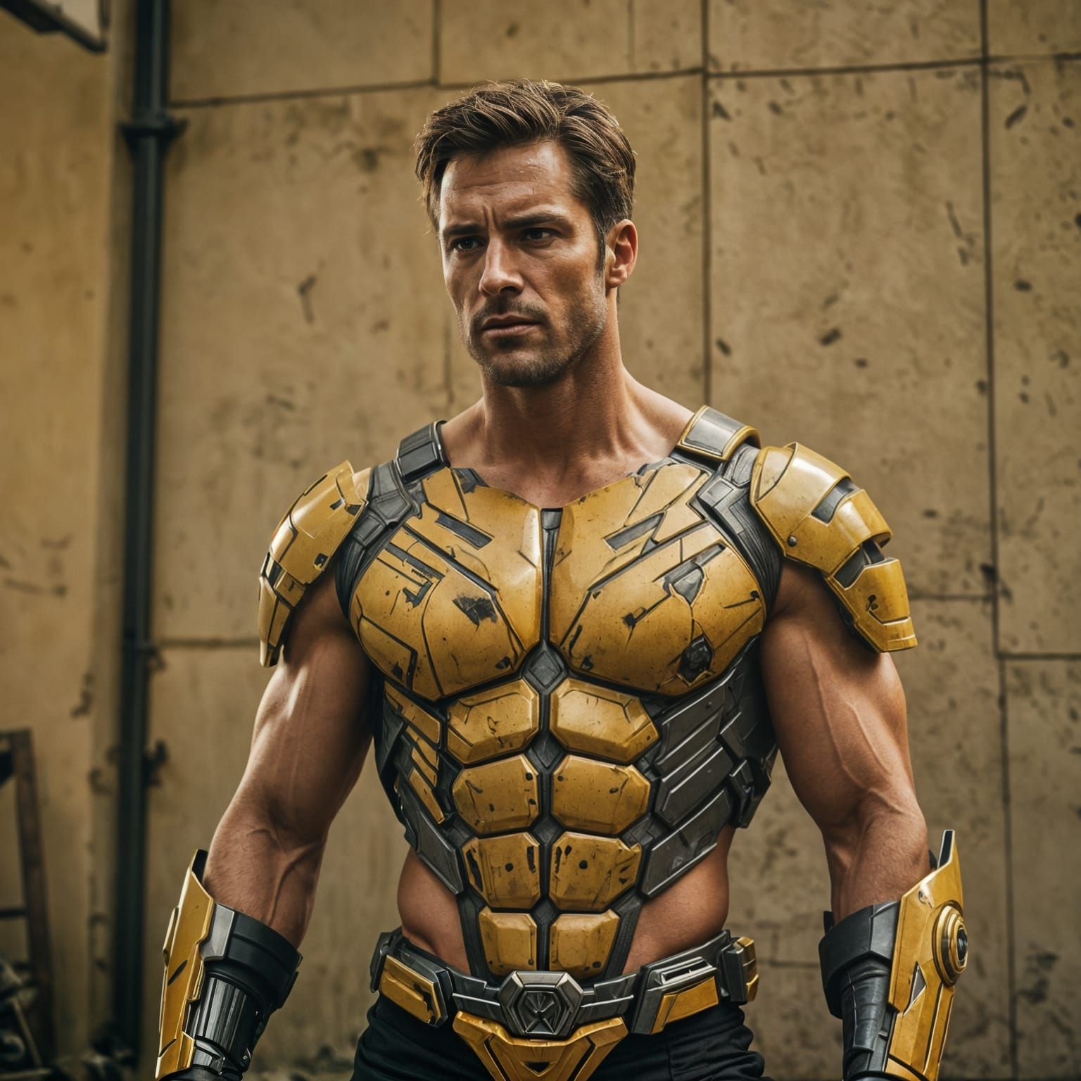 Bumblebee Transformer Costume: Cinematic Film Still