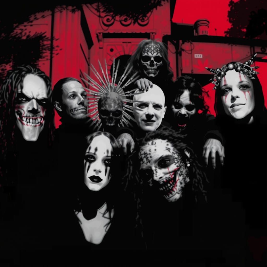 Ethereal Slipknot in Whimsical Fantasy Landscape