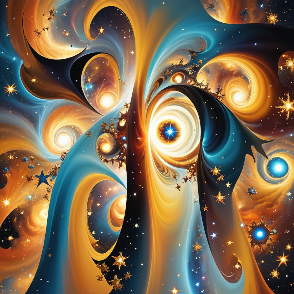 Luminous Star Formation in Surreal Impasto Style