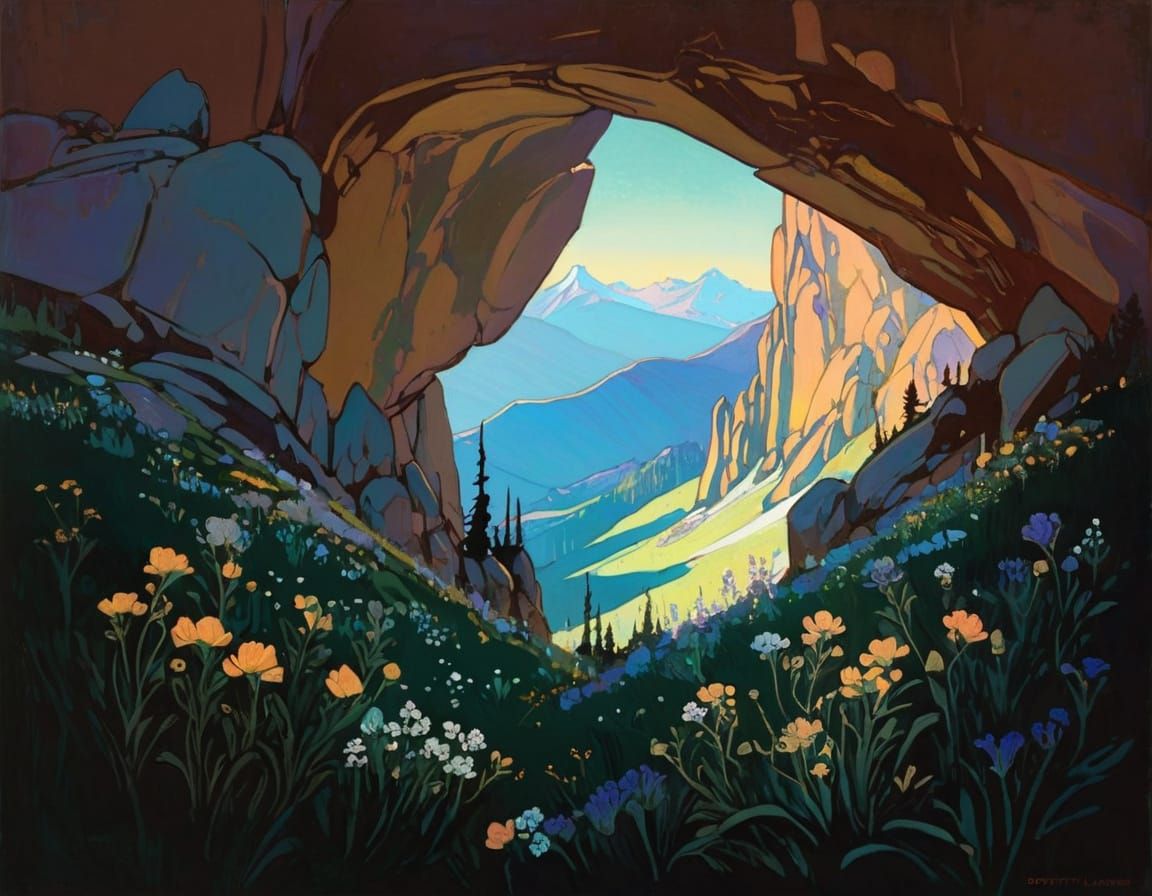 Alpine Wildflowers in Vibrant Colors