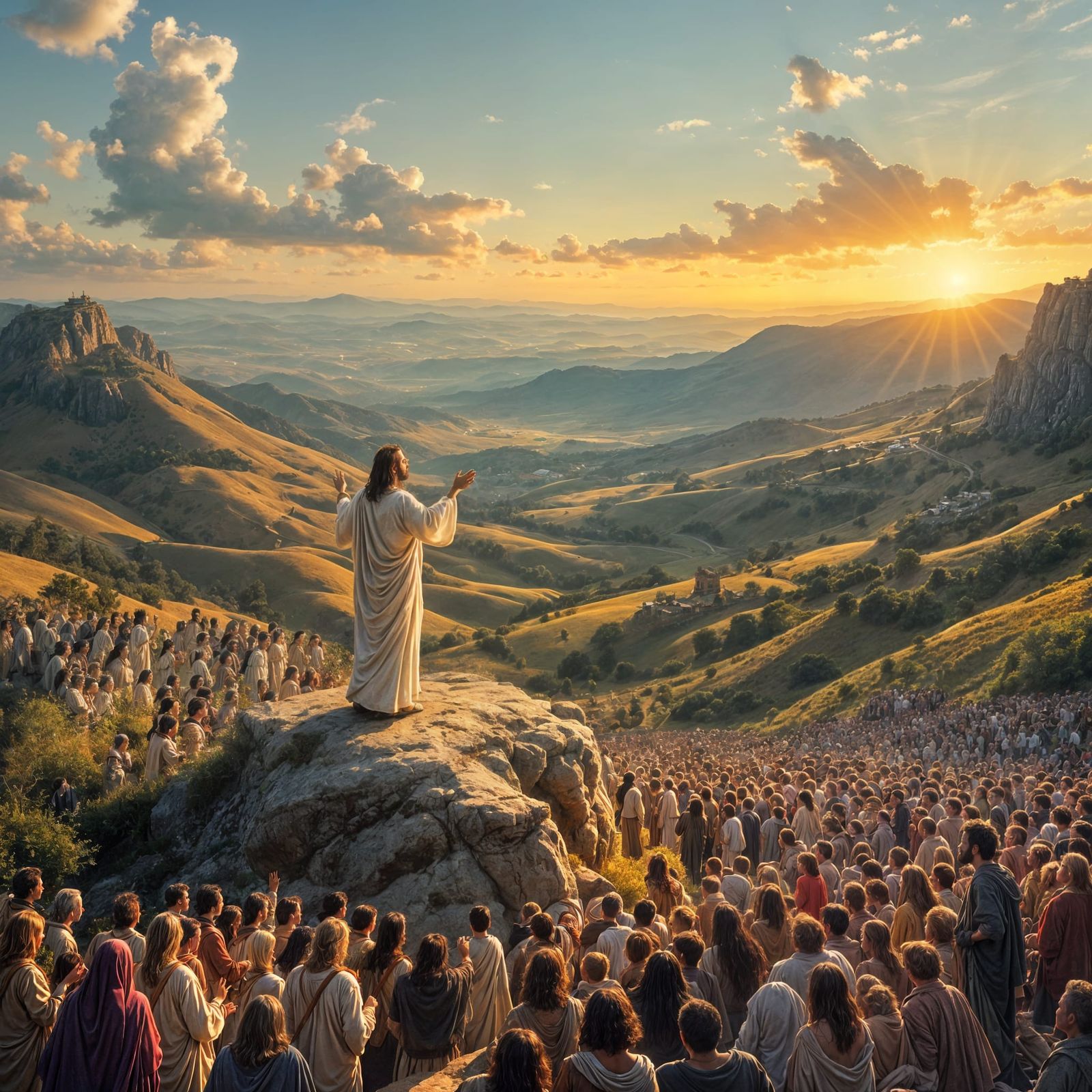 Jesus Preaches from the Mountain in a Renaissance Masterpiec...