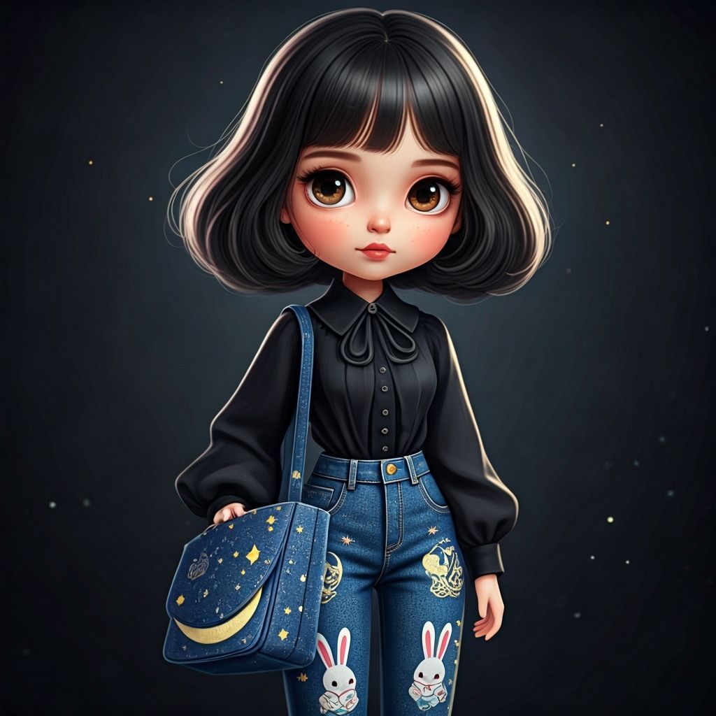 Kawaii Thai Bratz Doll in Fashionable Outfit