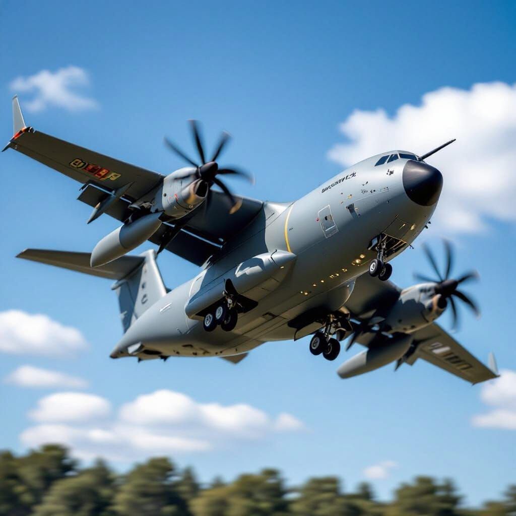A400M Aircraft in Flight - Professional Photo