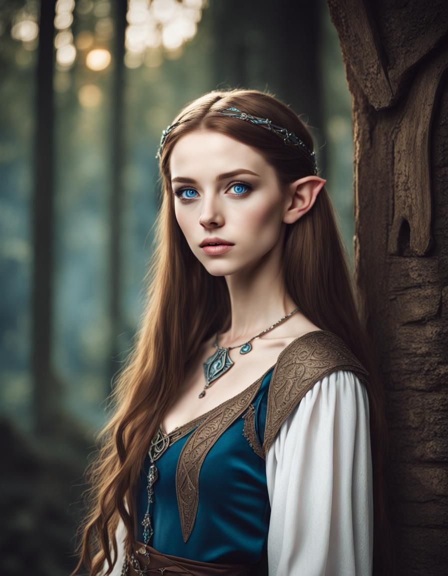 Elf Girl in Medieval Dress