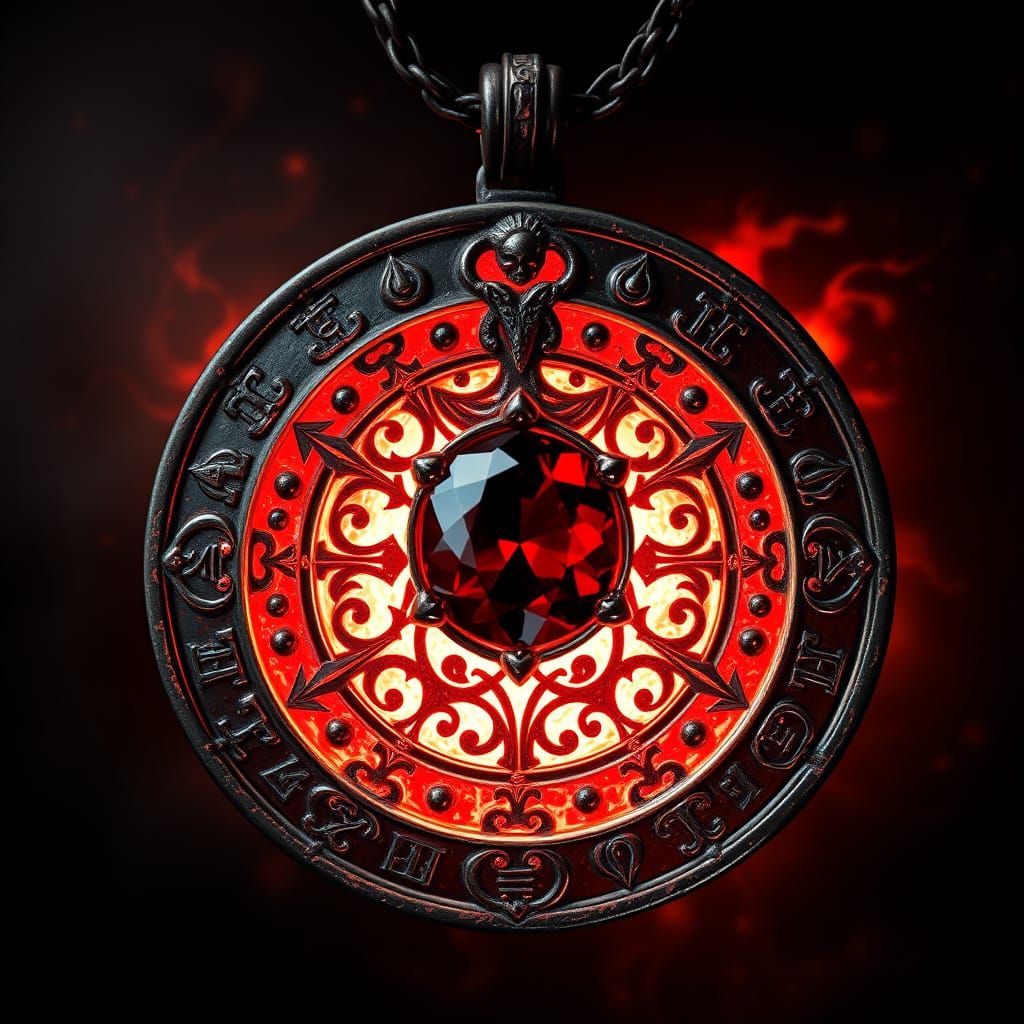 Mystical Necklace with Dark, Malevolent Energy