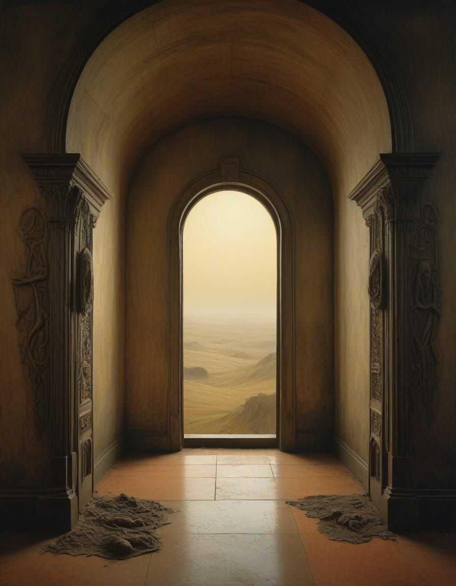 Sacred Temple Chamber in Ethereal Glow