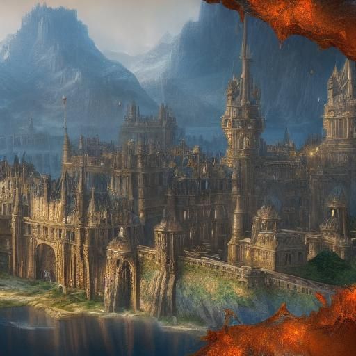 Detailed Matte Painting of Camelot in Unreal Engine