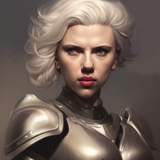 Armored Elf Warrior Portrait in Hyperdetailed Style