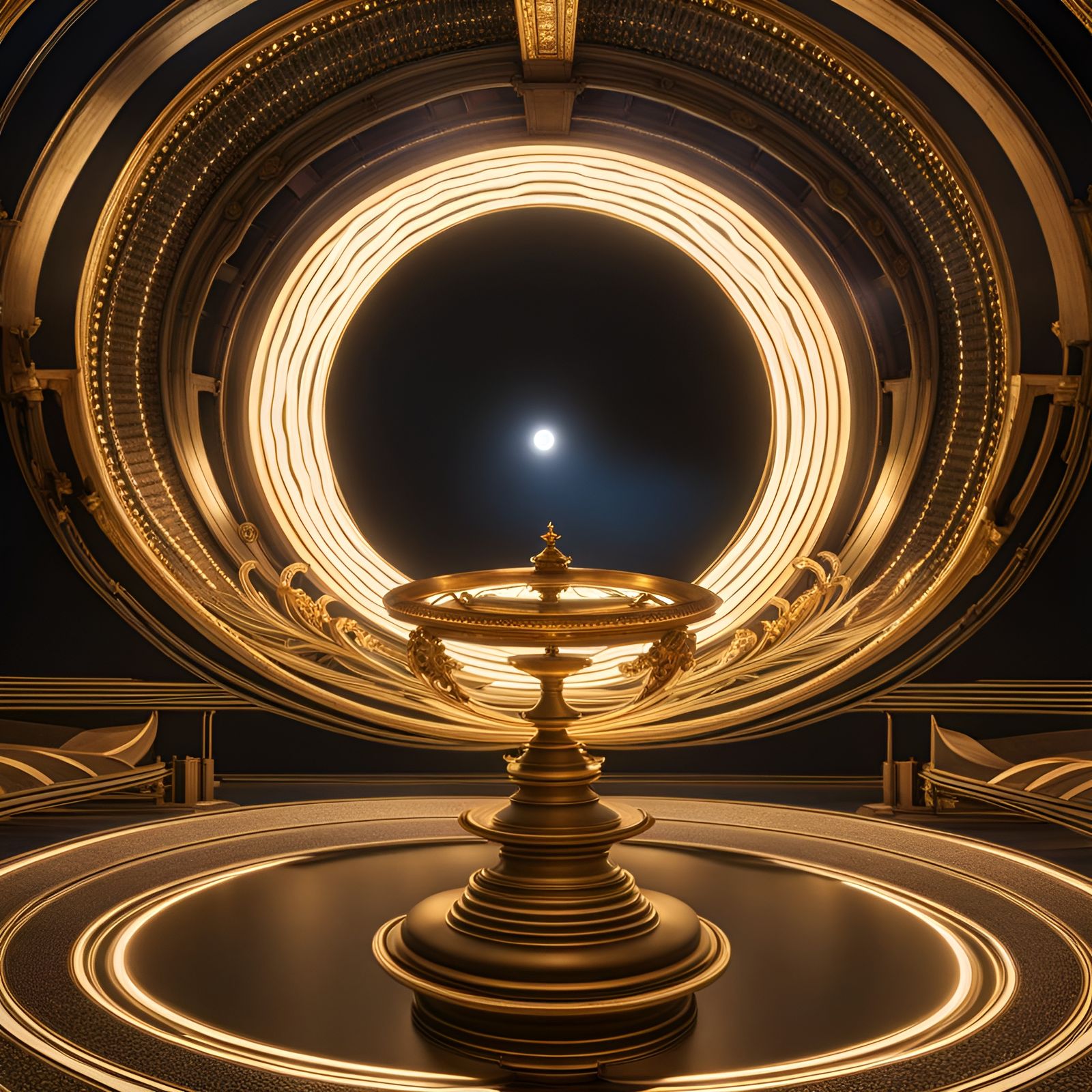 Saturn's Rings Racetrack in Art Nouveau Style