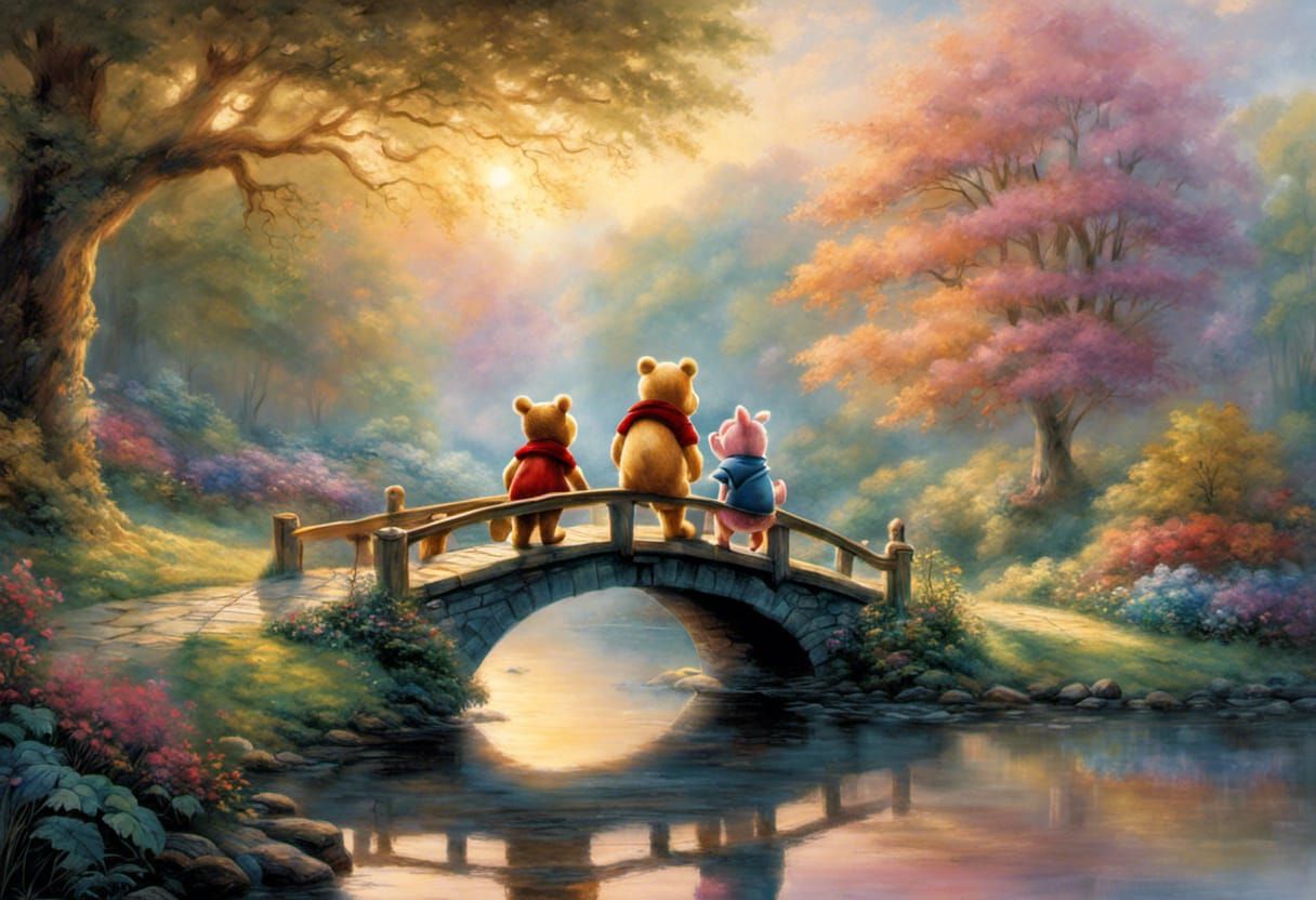 "Do you remember when we were little and plasyed Poohsticks on a pretty little bridge like this?"