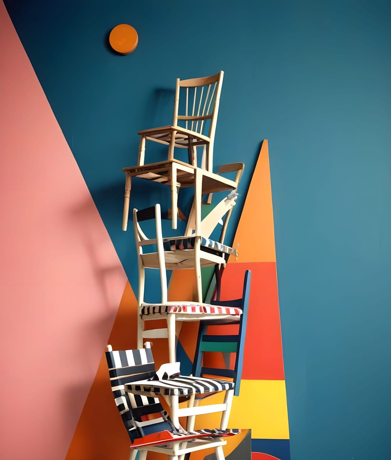 Quirky Wood Assemblage Interior in Pinhole Photography