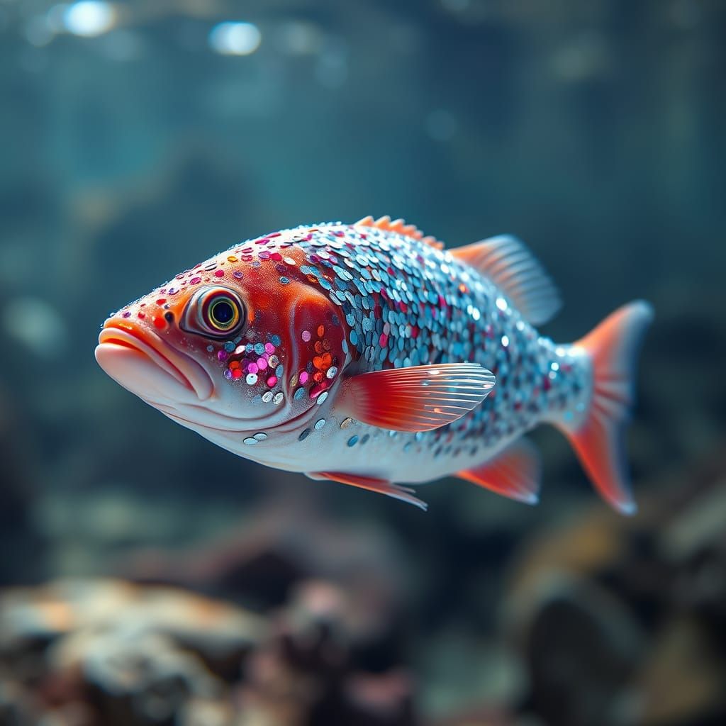 Glittering Fish in an Underwater World