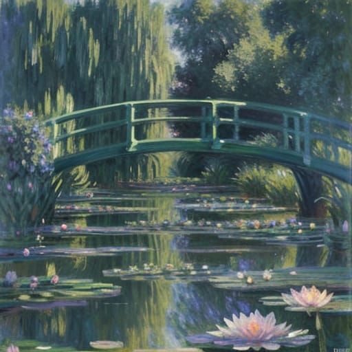 The Water-Lily Pond by Claude Monet