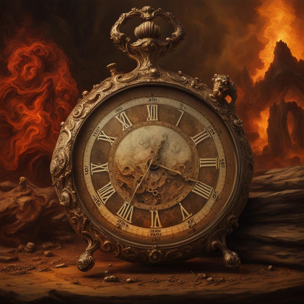 Satan's Stopwatch: Rococo Matte Painting in Tonalism Style