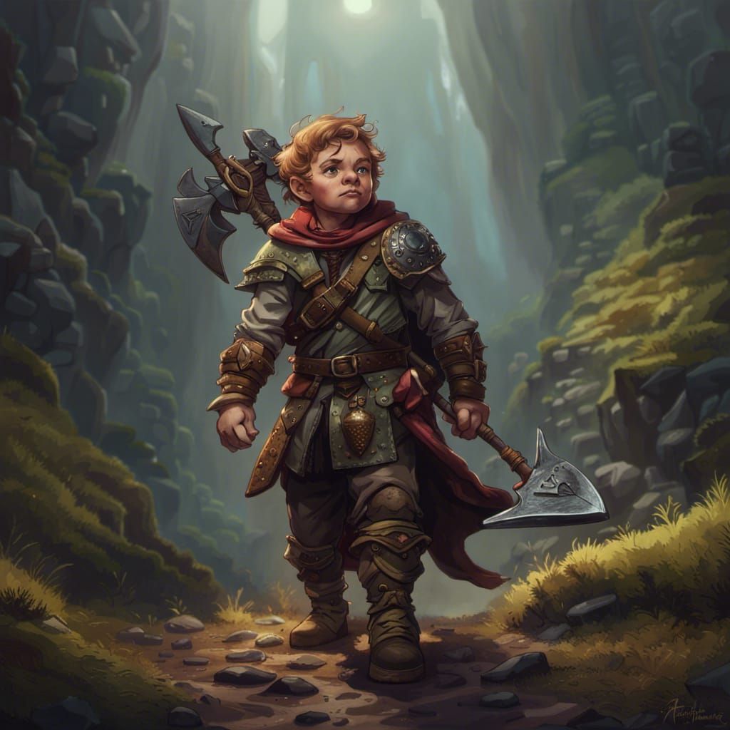 Halfling Ranger Concept Art in Detailed Matte Painting