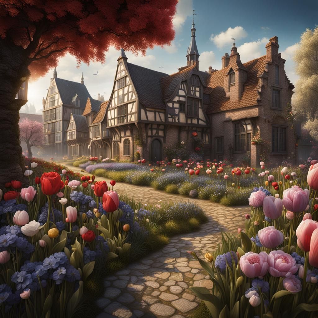 Surreal Early Spring Landscape in Classic Style