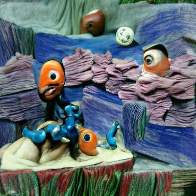 Finding Nemo in Claymation Style