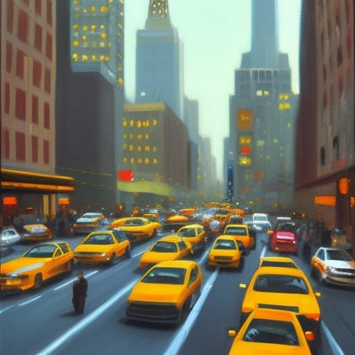 Rush hour traffic, NYC