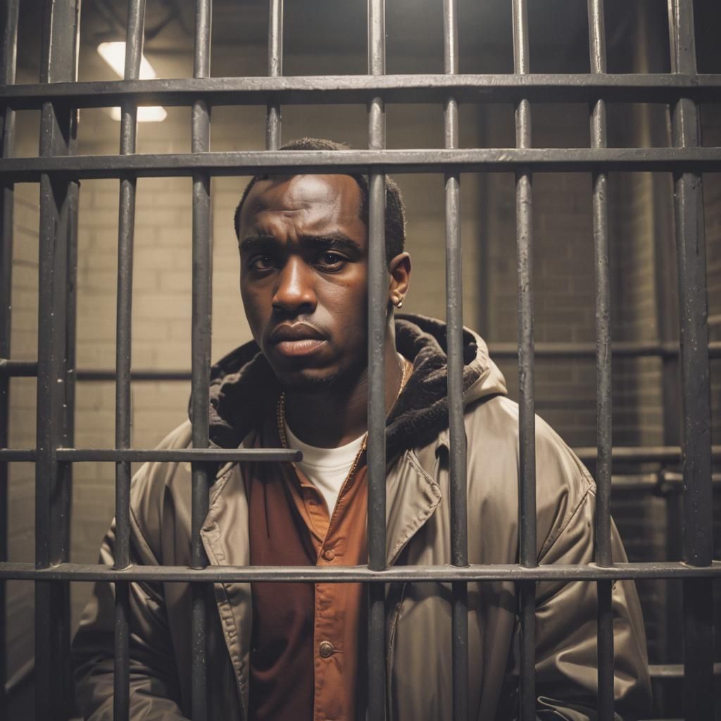 Puff Daddy Behind Bars: Cinematic Film Still