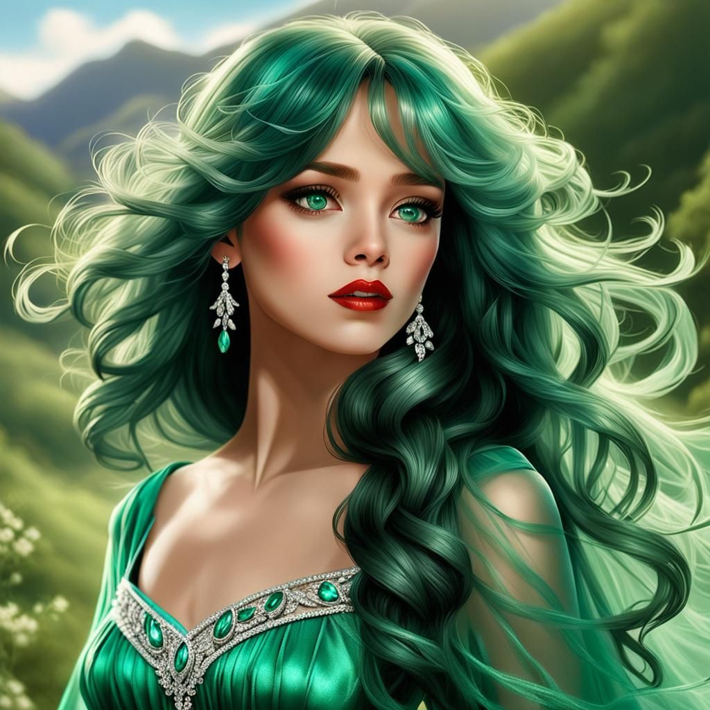 Enchanting Fairy in Palm, Digital Art