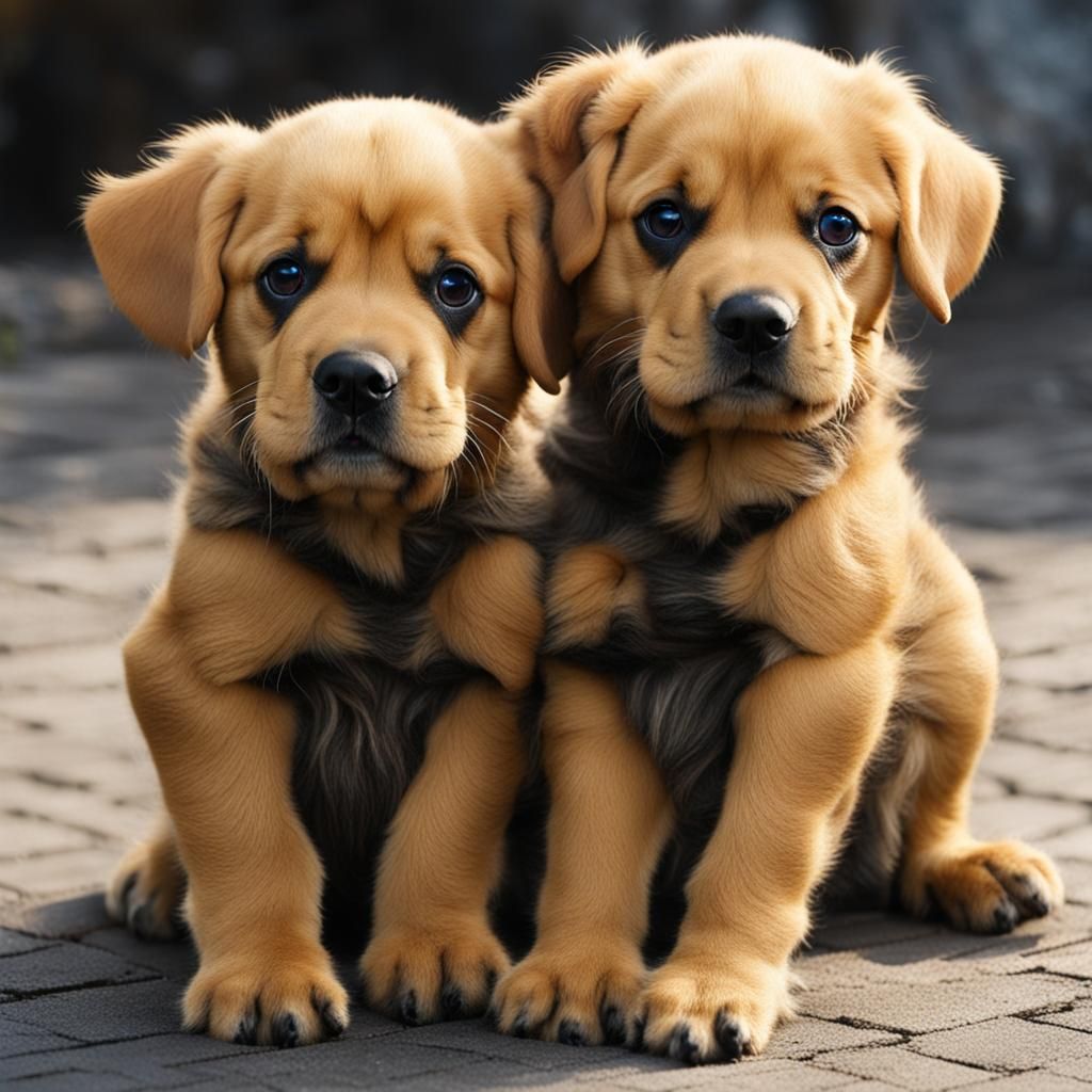 Cute Three-Headed Puppy Cerberus Cartoon