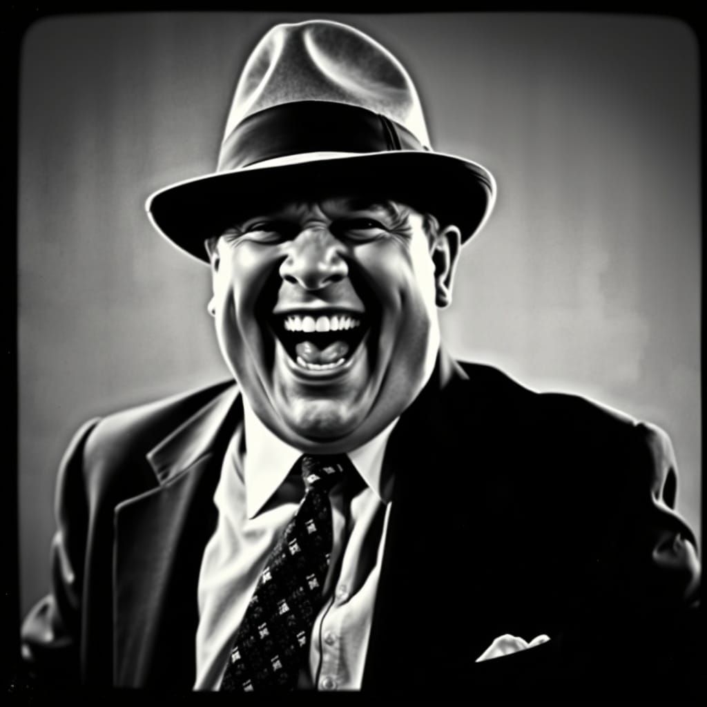 Classic American Comedian Caught in a Joyful Moment