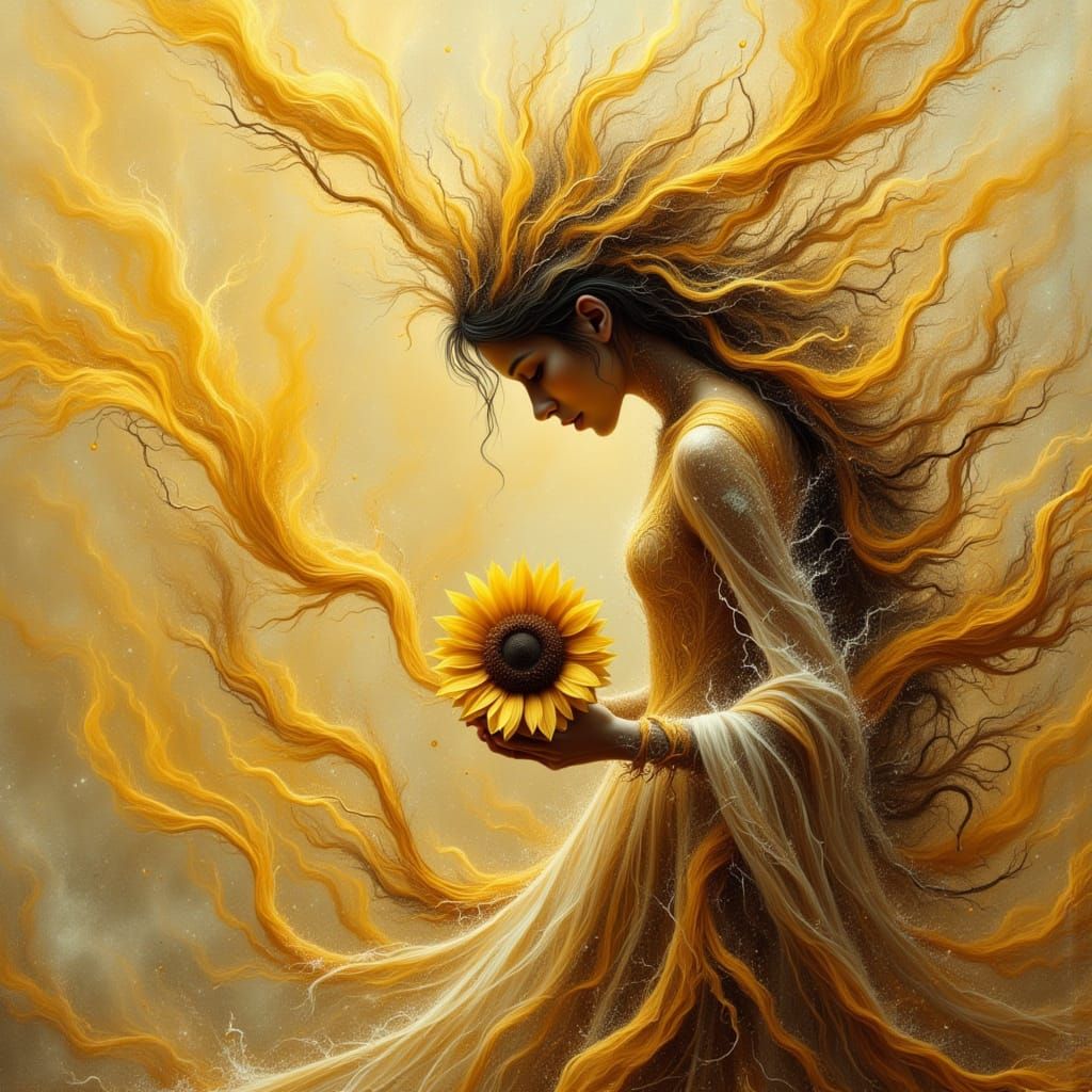 Ethereal Horror Lurks Behind in a Yellow Haze