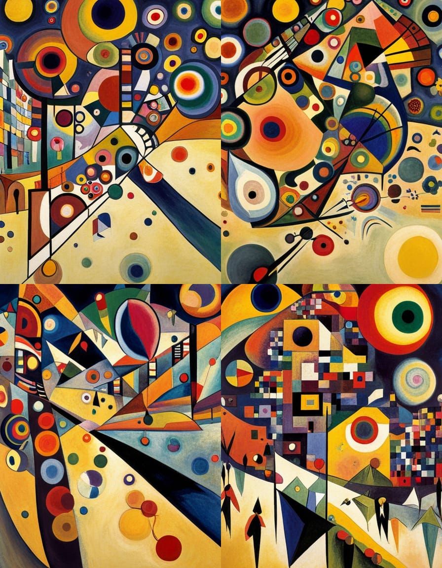 Abstract Composition in Kandinsky Style