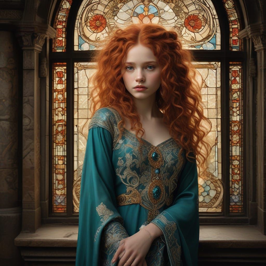 Majestic Redhead in 17th Century Castle