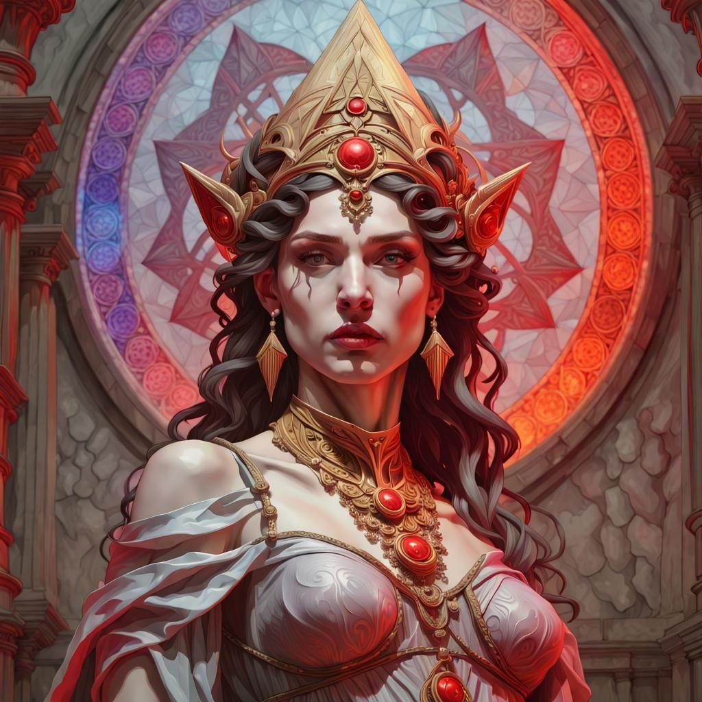 Babalon in Thelema: Renaissance Oil Painting