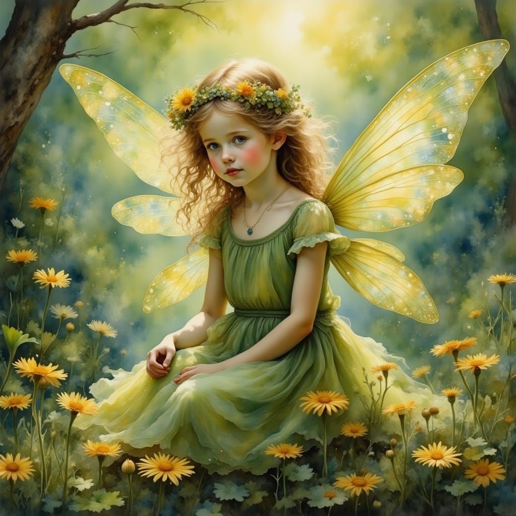 Ethereal Portrait of a Little Air Fairy