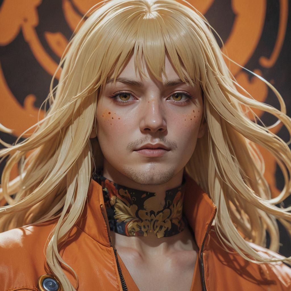 Ghostface Cosplays Naruto, Art Nouveau Portrait