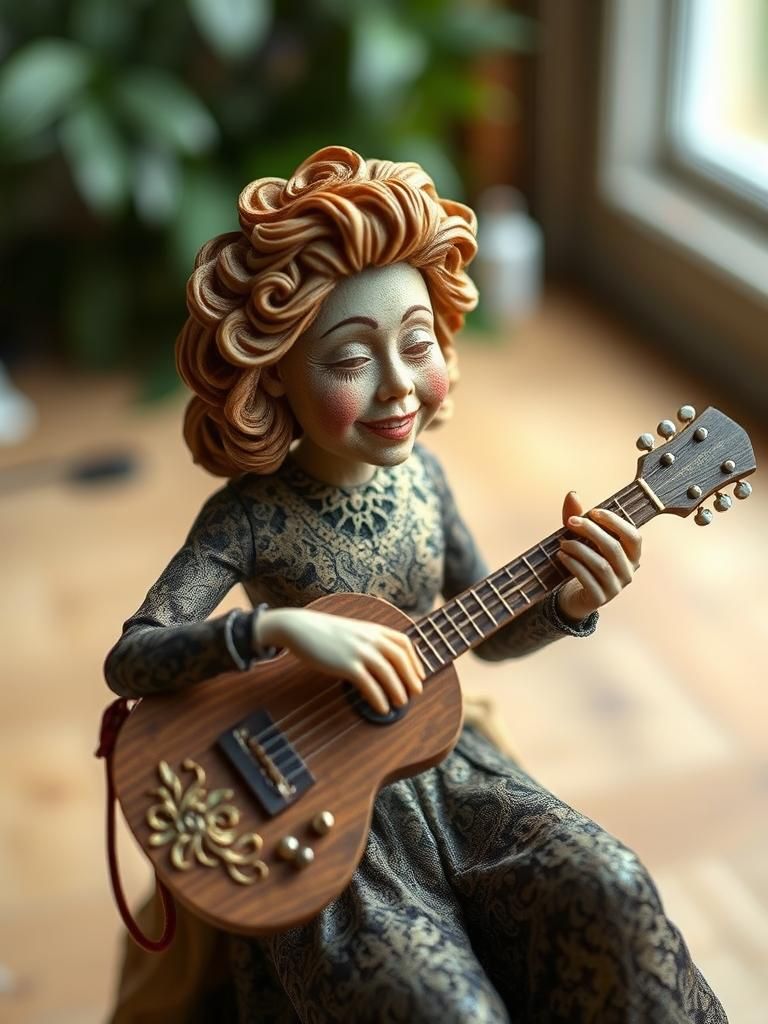 Miniature Carole King in Brocaded Lace
