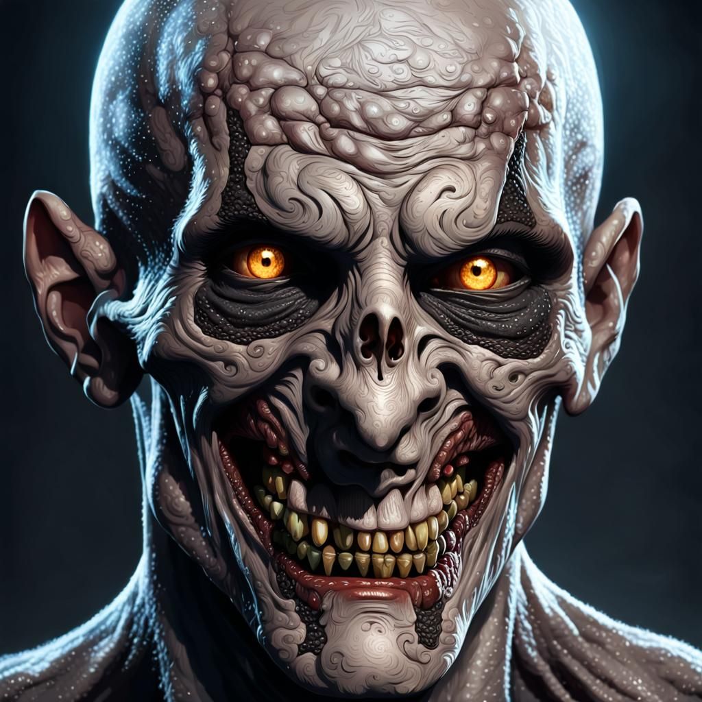 Death with Mischievous Smile: 8k Concept Art