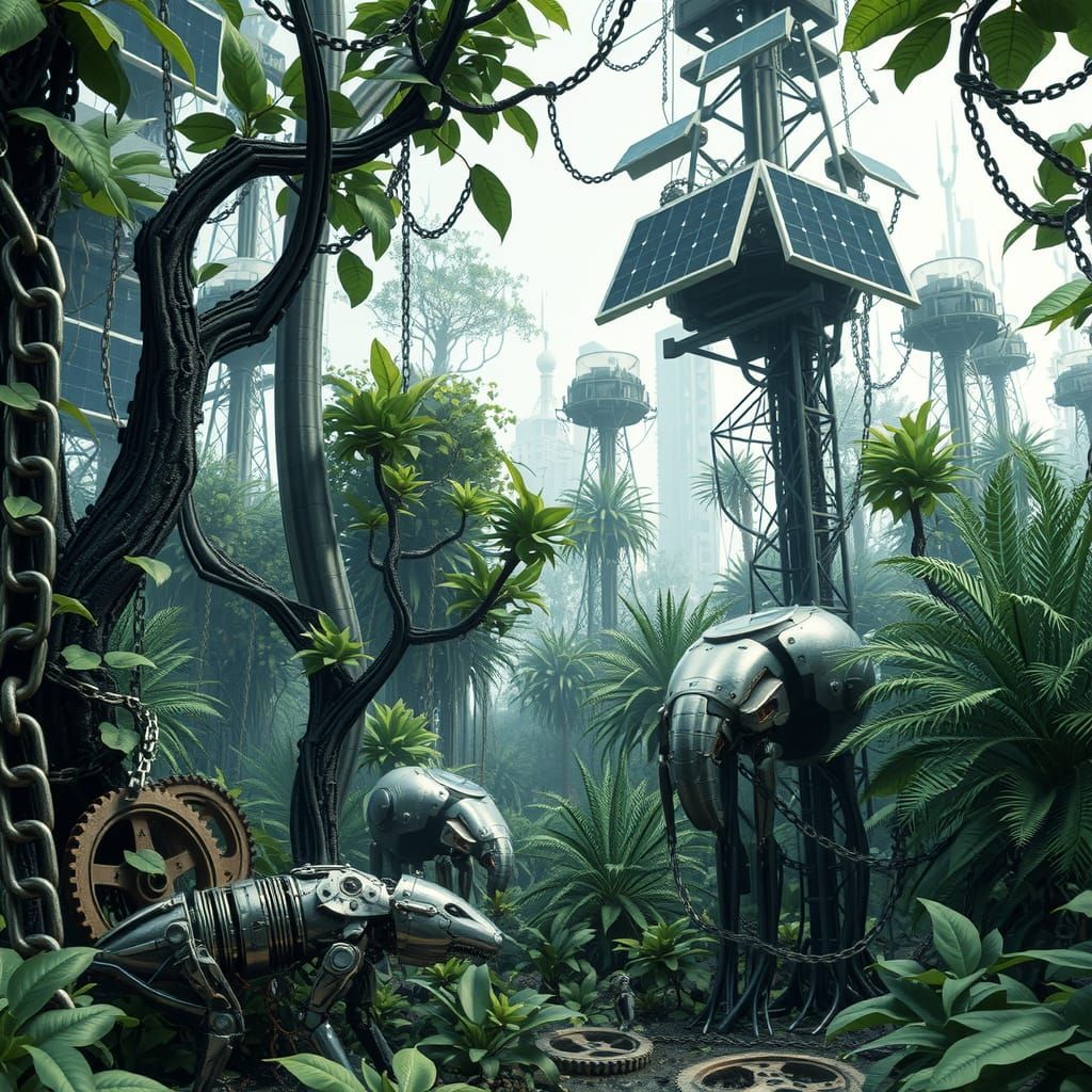 Mechanical Jungle with Robotic Animals