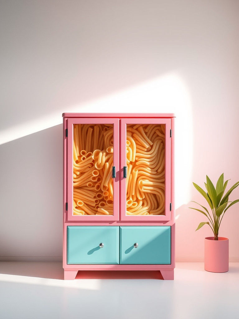 Industrial Cabinet Reimagined in Swimming Noodles